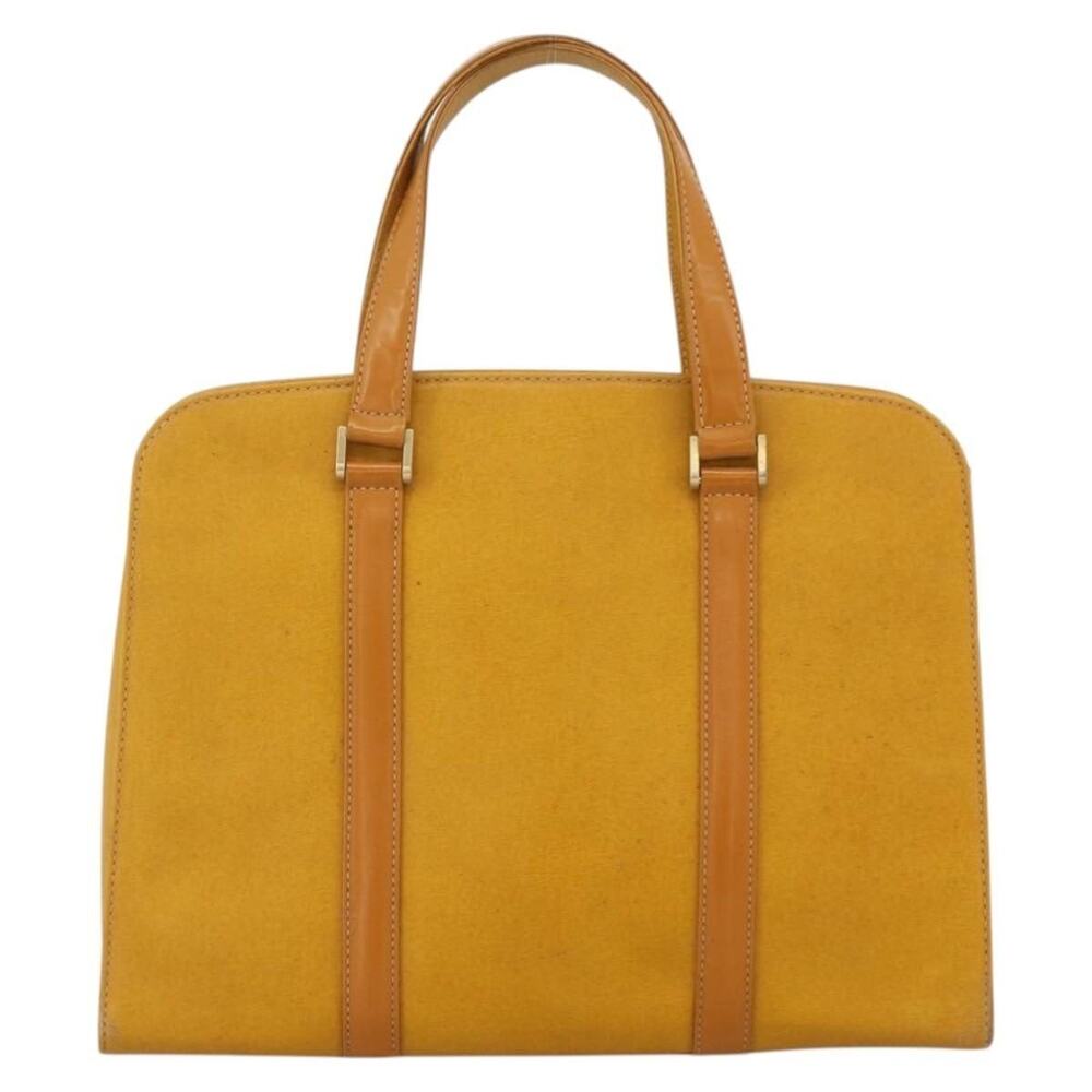 Burberry Leather Handbag Yellow Gold